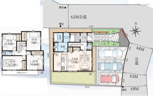 横浜市港南区東永谷１丁目の新築一戸建の間取り|ゆとりのある4LDKの新築戸建です！
お気軽にお問い合わせください。