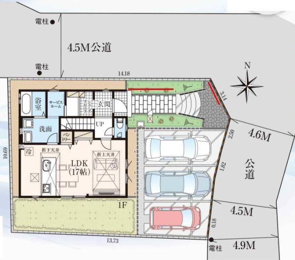 横浜市港南区東永谷１丁目の新築一戸建の区画図|限定1区画の販売です！
お気軽にお問合せ下さい！