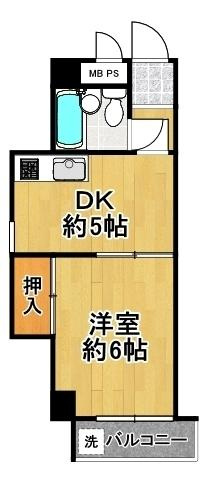 グリーンパークハイツの間取り|★オール洋室の１ＤＫ★