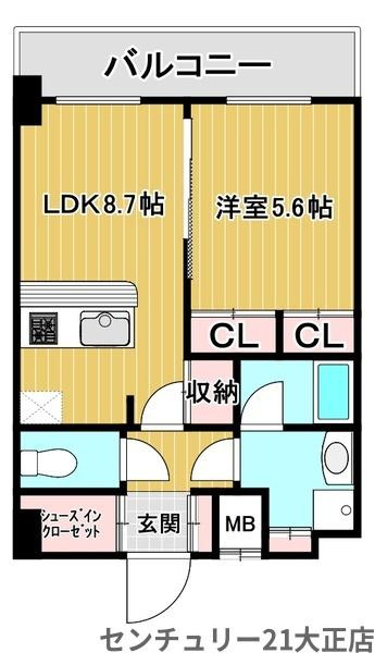 ベイサイドパークOSAKAノースレジデンシスの間取り|★1LDK★