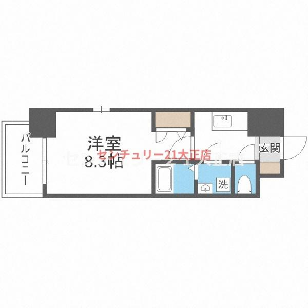エスリードレジデンス弁天町グランデの間取り