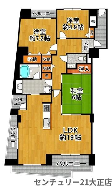 ベイシティ大阪センタープラザの間取り