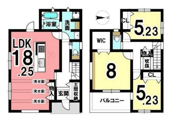 橿原市小槻町 ／新築一戸建の間取り