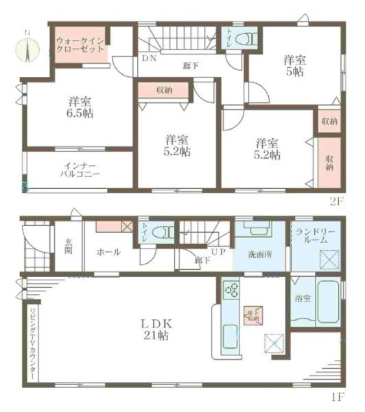 リーブルガーデン田部町 ／新築一戸建の間取り