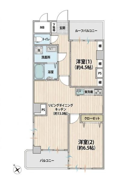 日榮ハイム富岡の間取り