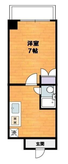 【間取り】 | ASKコーポ鳥取第一　505号