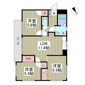 【間取り】 | ヴィラ中川