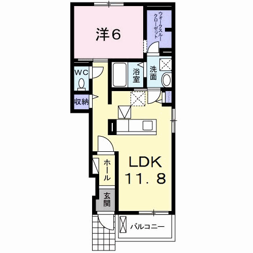 シャンテ　Ａの間取り