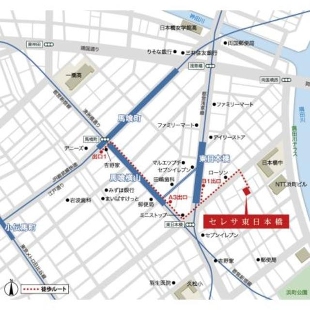 セレサ東日本橋の地図