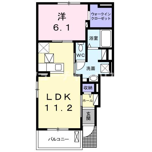 シャイニーローゼ　Ｂの間取り
