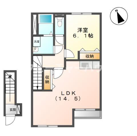 イーストパールⅡ（ＥＡＳＴ　ＰＥＡＲＬⅡ）の間取り