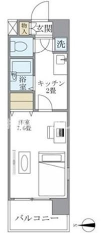 イーストコート芝【おとり物件なし】#学生・社会人にオススメ！初期費用分割払いOK！の間取り
