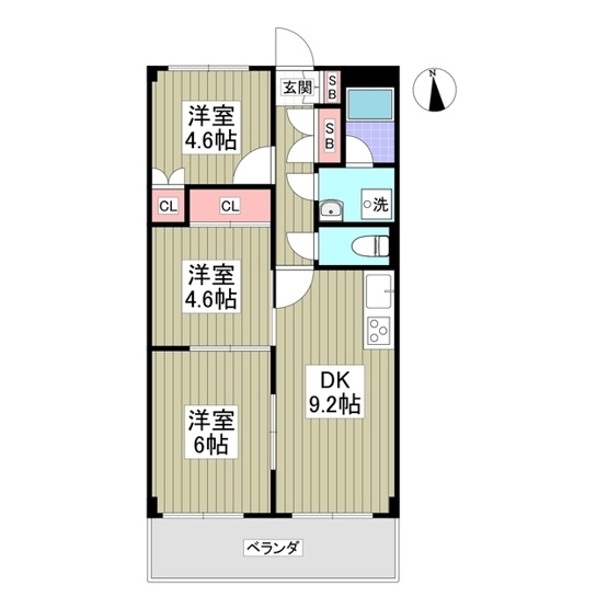 【間取り】 | ハイツみさと公園