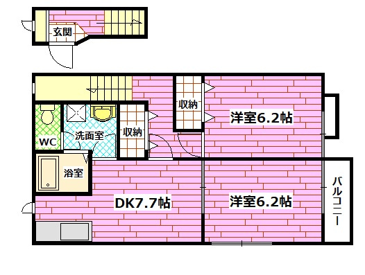 カサ　フェリス　A棟の間取り