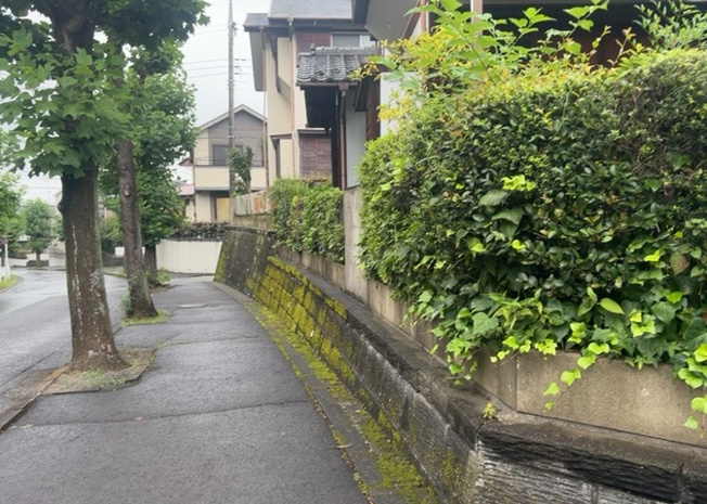 【外観】 | 土地の前の道路に消火栓が設置されていることがあります。この場合、道路交通法第45条第1項により、駐車禁止の場所が指定されています。そのため、車庫などの駐車スペースをつくることができない場合があります。