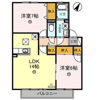 【間取り】 | ウィルモア大江 | お部屋の間取りです。