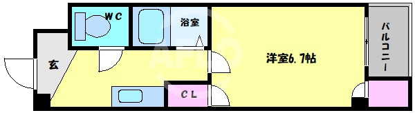 ベルフレージュ北堀江の間取り|ベルフレージュ北堀江　間取り