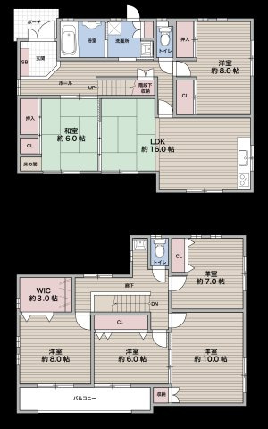 米野木町北山貸家Ⅱの間取り