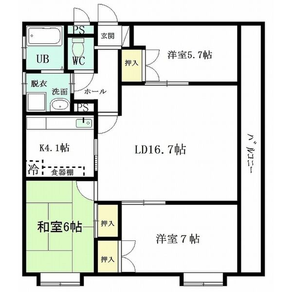ジュノーピア宮後の間取り
