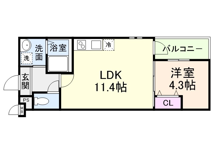 フジパレス土橋の間取り