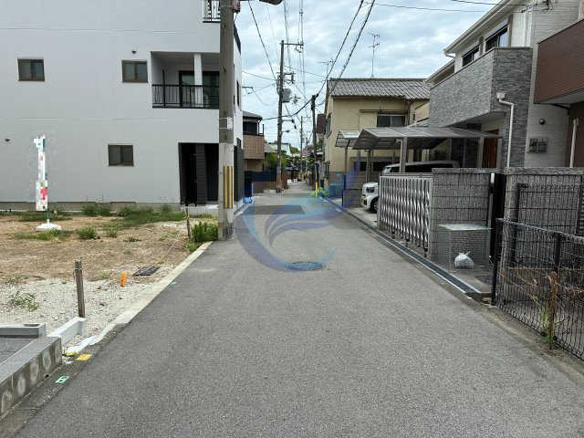 大阪市住吉区我孫子４丁目建築条件付土地の前面道路含む現地写真|前面道路含む現地土地写真　2026年8月27日撮影