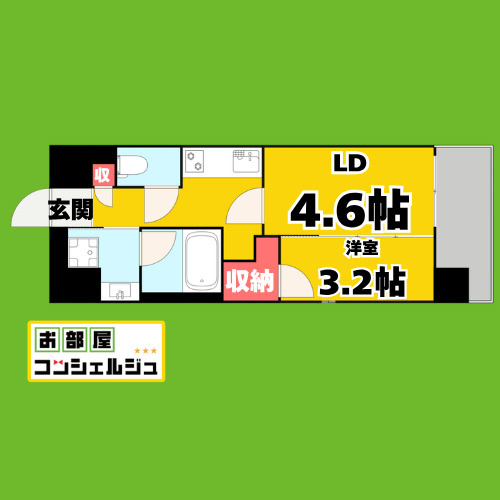 シーズンフラッツ矢場の間取り