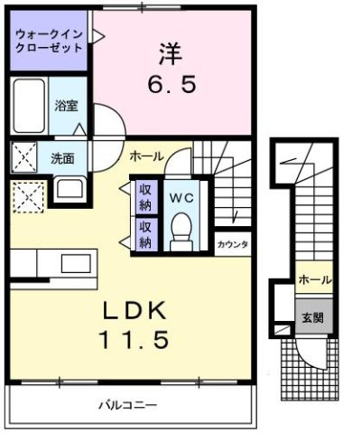 ミニョンⅡ番館の間取り