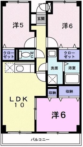 ビサイド大蔵谷の間取り