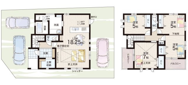 ★大津市際川　第3期　新築一戸建ての間取り