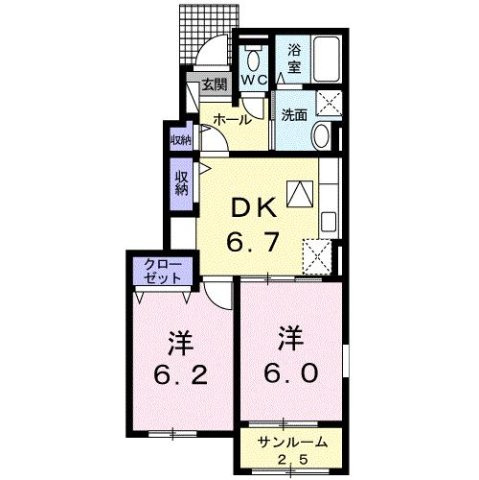 アン・ドゥ・トロワ　Ⅲｅの間取り