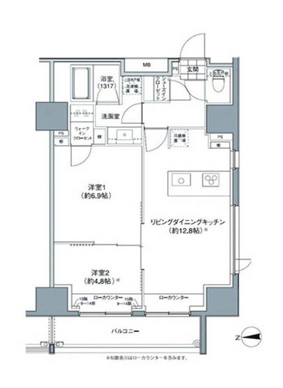 【間取り】 | パークハビオ東中野 