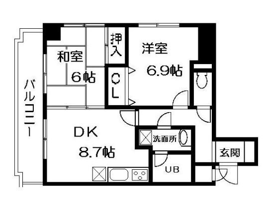 【間取り】 | 戸塚駅徒歩8分！２ＤＫのお部屋です！