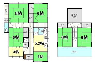 【間取り】 | 戸建　安岡