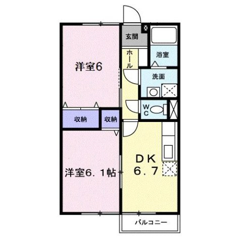 アメニティハイツカワシマ　Ｃの間取り
