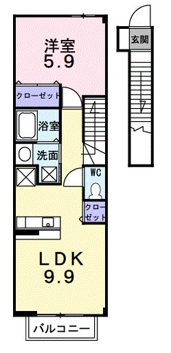ソレアード太田　Ａの間取り