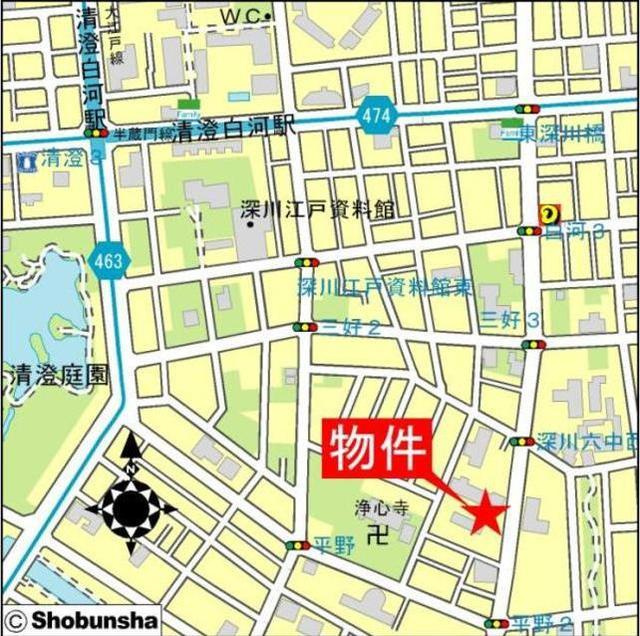 イーストコート平野の地図