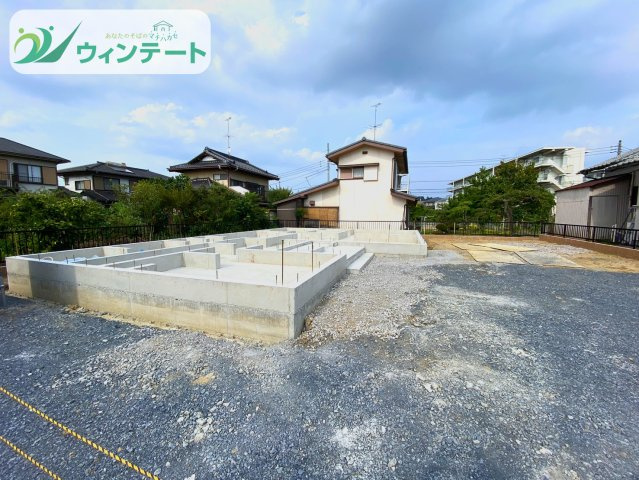 第1石岡市東光台　新築戸建の外観|現在基礎工事中！着々と形になっていく様子を見学することもできます♪