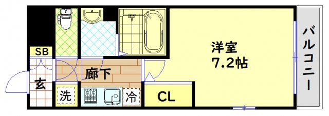 【間取り】 | レジュールアッシュ心斎橋リュクス
