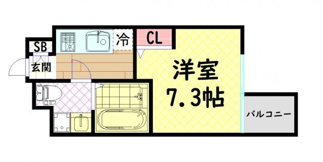 【間取り】 | エグゼ難波WESTリバー