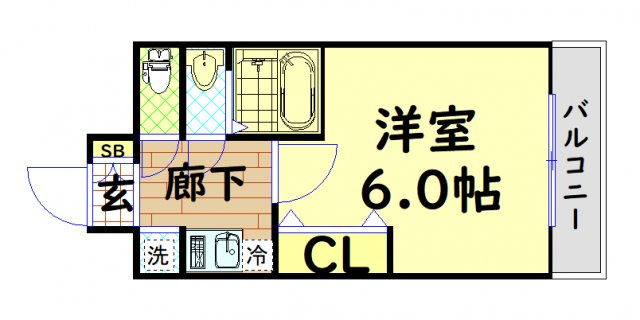 【間取り】 | プレサンス北堀江