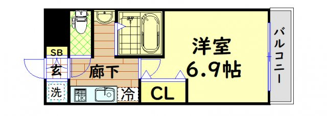 【間取り】 | ジュネーゼグラン京町堀