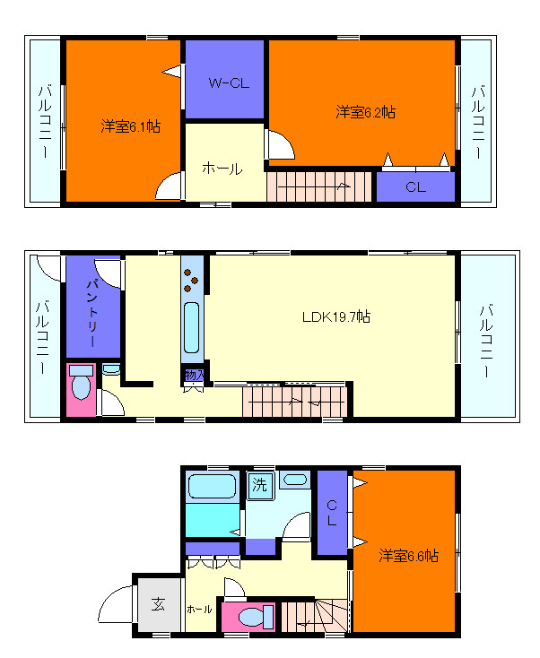 御影２丁目貸家の間取り