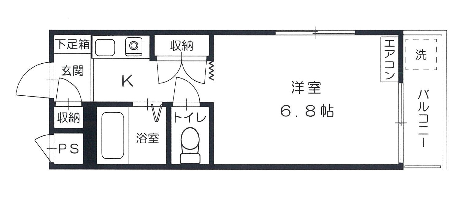 トミーコーポの間取り|トミーコーポ201　