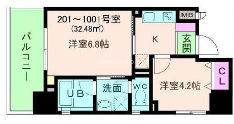 アモーレ本町ウエストの間取り