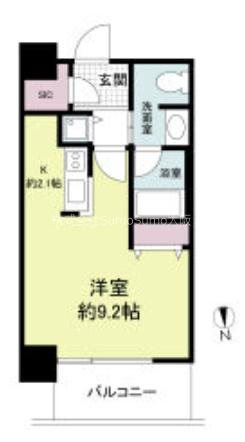 クロスレジデンス大阪新町の間取り