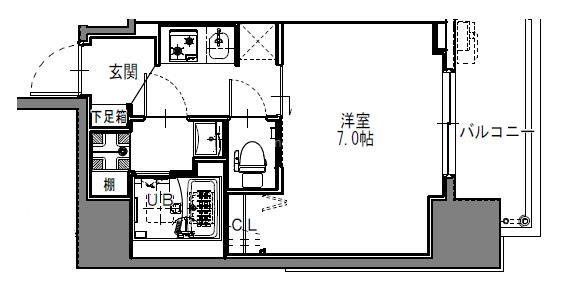 S-RESIDENCE難波大国町Deuxの間取り