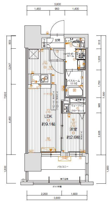 グランフォーレ博多駅東プレミアの間取り