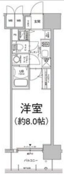 エスリード谷町四丁目の間取り