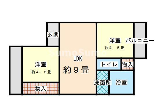 シャトレーゼ三宮の間取り
