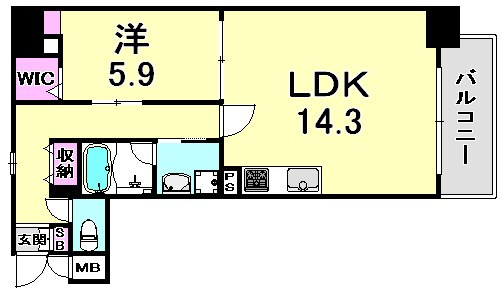 L・Isobe三宮の間取り
